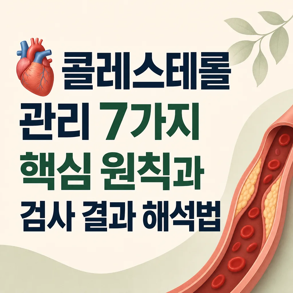 🫀 콜레스테롤 관리 7가지 핵심 원칙과 검사 결과 해석법
