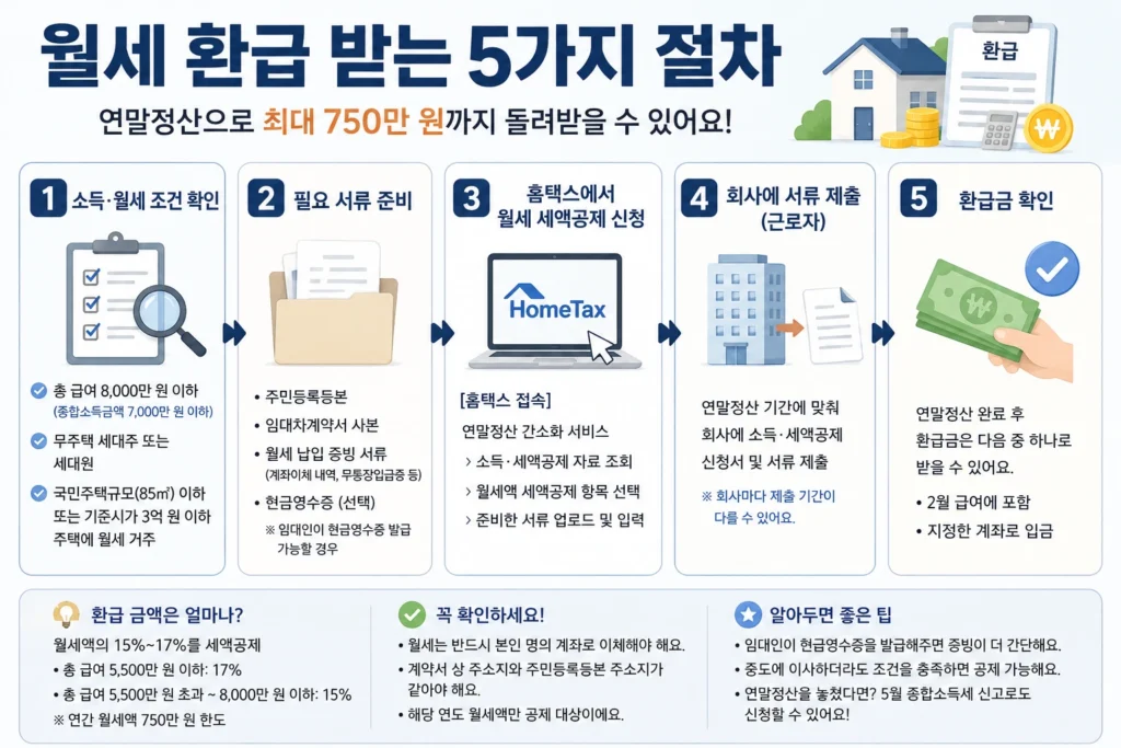 월세 환급 5가지 절차