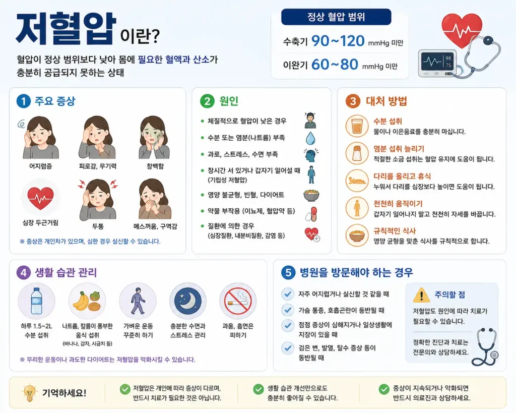 저혈압에 대하여